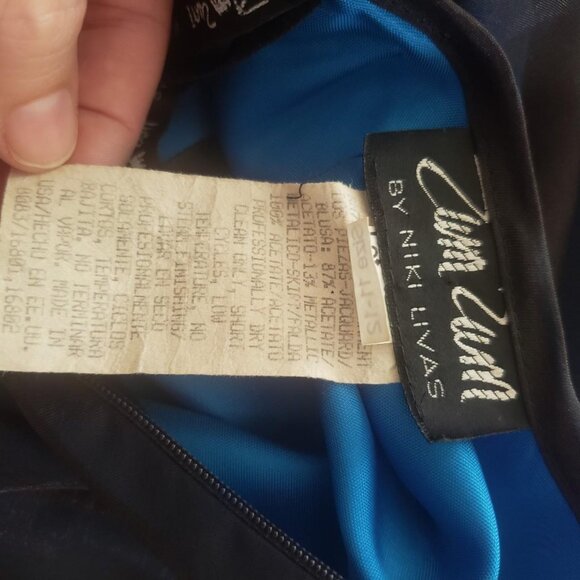 Zum Zum By Niki Livas 90s alt Two Piece Formal Dress Gown Vintage 11-12 - Picture 6 of 7